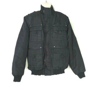 J Whistler Full Zip Ski Snow Jacket Men Size L Black Water Resistant Pockets